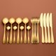 thumbnail image 5 of Juego de cubiertos dorados, tenedores, cuchillos, cucharas, cubiertos de acero inoxidable, juego de vajilla, juego de cena dorado, vajilla completa, cuchara dorada, nuevo, 5 of 5