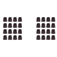 thumbnail image 1 of 32 Pcs Brown Silicone Chair Leg Floor Protectors, Square Chair Leg Caps with Wrapped Felt, Fit: 0.75 Inch-1.0 Inch, 1 of 7