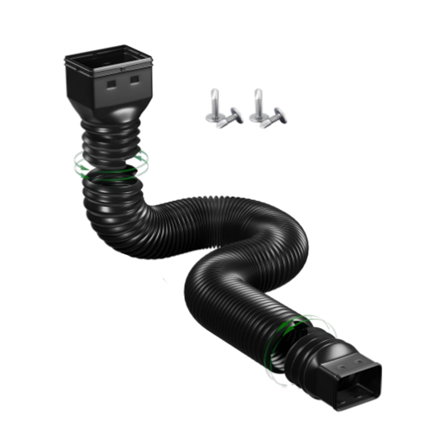 2PC Rain Gutter Downspout Extensions Flexible, Drain Downspout Extender,Down Spout Drain