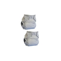 Kashmir Baby Charcoal Bamboo One Size Pocket Cloth Diapers 2 Pack. Snap Closure. “Marshmellow”