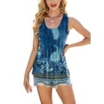 thumbnail image 4 of BadPiggies Women's Tank Tops Tie Dye Summer T Shirts Sleeveless Casual Loose Tunic Blouses, 4 of 8
