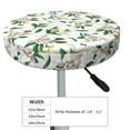 thumbnail image 4 of Xecao's Lilies Flowers Print Stool Covers offer stylish, washable protection for PU round bar stools, perfect for home or commercial use., 4 of 7
