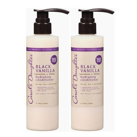 Carol’s Daughter Black Vanilla Hydrating Conditioner with Shea Butter For Dry Dull Hair, 12 fl oz, 2 Pack