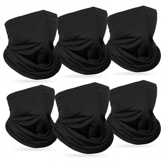 6 Pack Cooling Neck Gaiters for Men & Women, UV Protection Face Cover Bandana Scarf