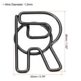 thumbnail image 2 of Unique Bargains Paper Clip Coated Letter R Shape Alphabet Clips Bookmarks, Black, 100 Count, 2 of 6