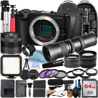 Canon EOS R50 Mirrorless Camera with RF-S 18-45mm + 420-800mm