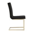 thumbnail image 3 of 19 Inch Gold Metal Legs Velvet Dining Chairs, Modern High Back Dining Chair with High-Density Foam Chair, Simple Upholstered Dining Chairs, Accent Desk Chair Dining Room(Black,Set of 2), 3 of 9