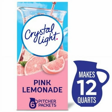 Crystal Light Zero Sugar Pink Lemonade Drink Mix Packets 6 Packets.