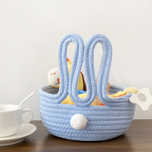 Easter Basket Decor Bunny Baskets for Gifts Empty, Small Storage Baskets for Organizing, Tiny Basket Small Bathroom Accessories, Small Organizer Basket Bohemian Decor