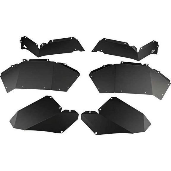 Rugged Ridge by RealTruck Inner Fender Liners for Wrangler JL | Rear, Aluminum, Black | 11615.62 | Compatible with 2018-2024 Jeep Wrangler JL