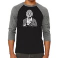 thumbnail image 1 of Men's Raglan Baseball Word Art T-shirt - Buddha, 1 of 2