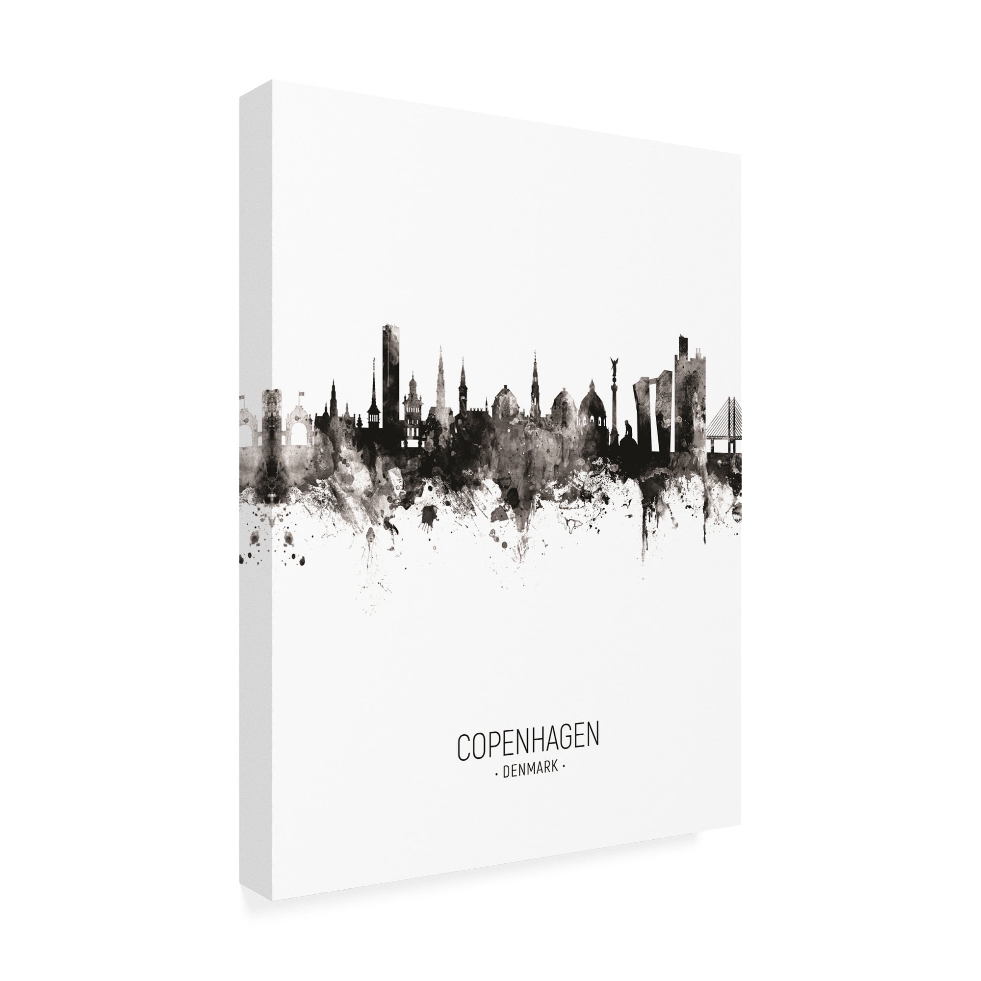 Trademark Fine Art 'Copenhagen Denmark Skyline Portrait II' Canvas Art by Michael Tompsett