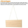 thumbnail image 4 of Uxcell Hanging Wood Sign with String, 10"x4" Rectangle Wooden Blank Wood Plaque for Painting, Writing, Door Hanger,10pcs, 4 of 4
