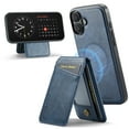 thumbnail image 3 of for iPhone 16 Plus Case [Compatible with MagSafe] with Removable Card Holder Magsafe case Wallet 2 in 1 Detachable Back Cards Slot Premium PU Leather Magnetic Car Holder Mount case, Blue, 3 of 12