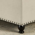 thumbnail image 5 of Classic Square Button Tufted Storage Ottoman Linen Upholstered Coffee Table With Nailhead Trims, 5 of 10
