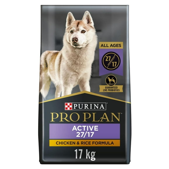 Purina Pro Plan Sport Active 27/17 Formule Poulet et Riz, Nourriture Sèche pour Chiens 17 kg