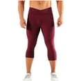 thumbnail image 2 of BLCHUNen Yoga Pants Mens Capri Pant Athletic Leggings Fitness Stretch Cycling Quick Dry Breathable Cropped Trousers, 2 of 4