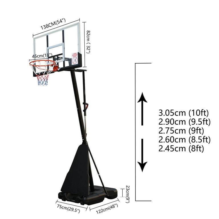 Basketball Hoop Height Nba Cm Outlet 100