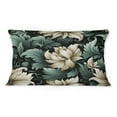 thumbnail image 3 of Designart "Green and Beige Intriguing Beauty Floral Pattern" Floral Printed Throw Pillow, 3 of 5