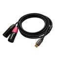 thumbnail image 3 of Microphone Mixer Audio Cable USB C to XLR Male Brass PVC 1m for Laptop Speaker Amplifier, 3 of 9