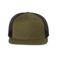 thumbnail image 1 of Richardson Wool Blend Flat Bill Trucker Cap, One Size, Loden-Black, 1 of 4