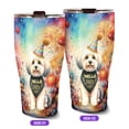thumbnail image 2 of Hello 2025 Havanese Celebrates Happy New Year Firework Balloon 30oz Stainless Steel Tumbler Insulated Cup with Lid Havanese Dog Lover Gifts Idea - 02024, 2 of 5