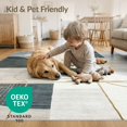 thumbnail image 4 of ODIKA 6'x9' Washable Area Rug Non-Slip, Easy Care, Grey Faded Abstract Geometric Motif Brushstroke Wohnzimmer Under for Family Room, Living Room, Master Bedroom, 4 of 7