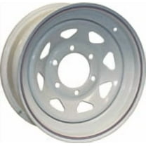 eCustomRim 15 x 5 in Trailer Wheel White Rim Spoke Style (5 Lug On 4.5")