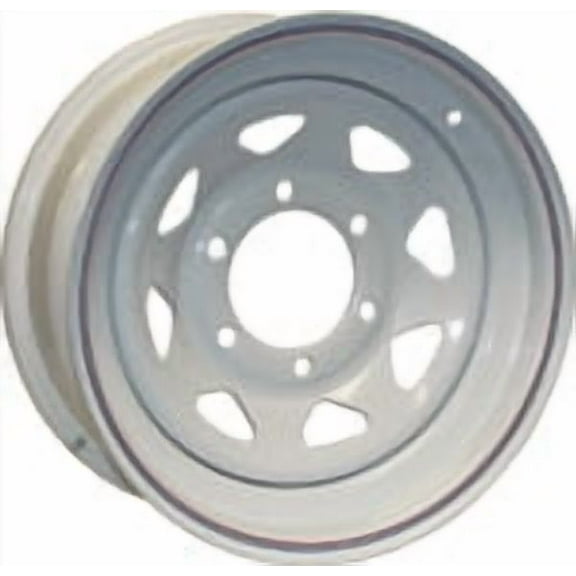 eCustomRim 15 x 5 in Trailer Wheel White Rim Spoke Style (5 Lug On 4.5")