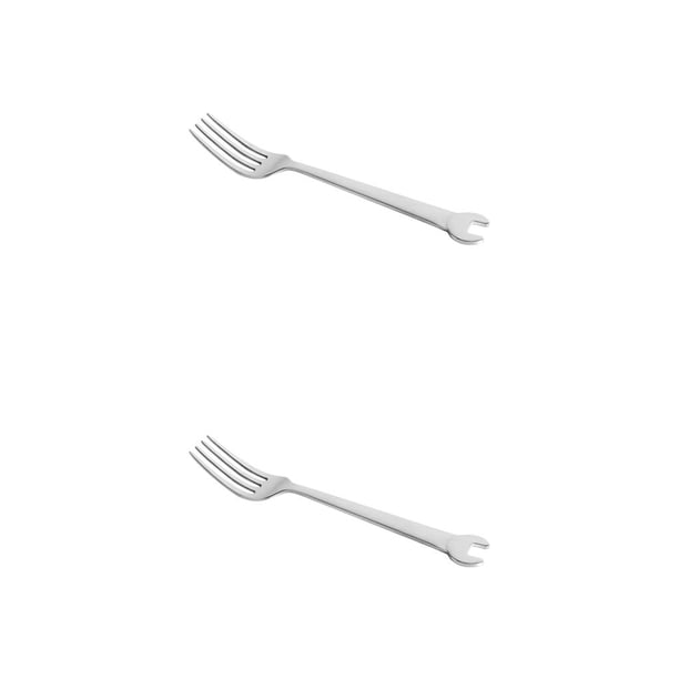 Yuarrent Vajilla Forma de llave Tenedor de café Cuchara Cortadora de portátil de acero inoxidable, Tenedor de tenedor llave 2piezas Yuarrent CBP152837