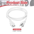 thumbnail image 2 of Cable de alimentación universal de 4 pies 18 AWG blanco 18/3 C13 a NEMA 5-15P 10A 125V, 2 of 5