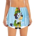 thumbnail image 4 of Lsque Bluey Printed Women's Running Shorts with Liner Pockets,Elastic Quick Dry Workout Athletic Gym Yoga Shorts,Womens High Waist Shorts-XX-Large, 4 of 9