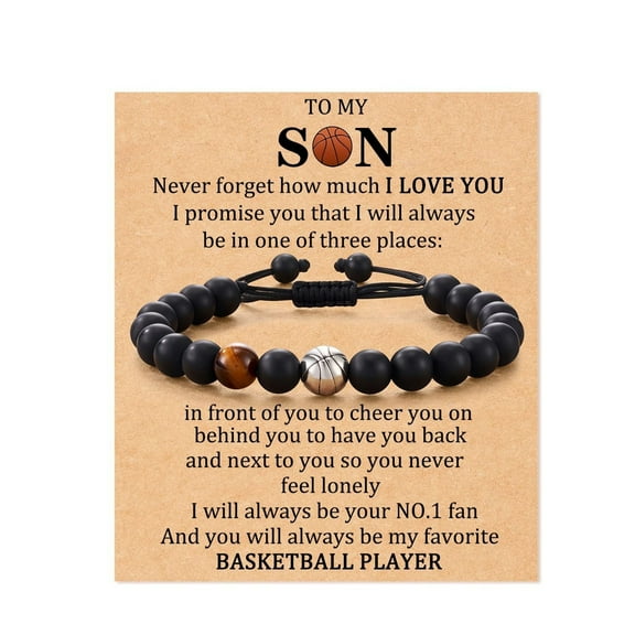 SUSHANG Basketball Bracelet Basketball Bracelet for Basketball Son Sports Bracelet Basketball Sports Bracelet Opening Gift Birthday Gift