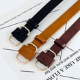 thumbnail image 3 of Fashion Luxury Design  Casual Jeans Belt Waist Strap Student Waistband Leather Belt COFFEE, 3 of 8