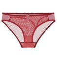 thumbnail image 6 of Women's Sheer Lace Underwear Panties Mesh Lightweight Valentine's Day Casual Underpants Briefs Womens Tummy Underwear Wine M, 6 of 9