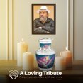 thumbnail image 3 of Yatskia Jesus with Purple Clouds Mini Memorial Keepsake Urns for Human Ashes Adult Mother and Father, Small Funeral Burial Urn for Ashes Adult Male, (Tasty Pack of 1, 3 Inch), 3 of 8