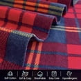 thumbnail image 4 of 4-Piece Cotton Flannel Sheet Set, Deep Pocket Fitted, Full, Plaid-Red/Navy, 4 of 5