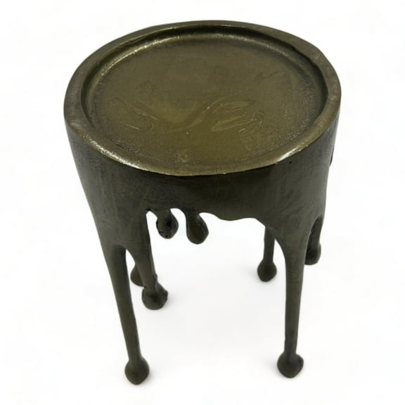 8 inch Brass Decorative Metal Candle Holder by 90210 Kitchen and Bath