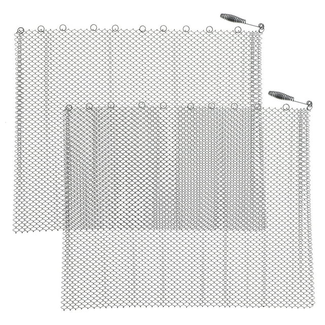 Shisuyan 2 Pcs Rideaux Moustiquaires pour Foyer Panneaux d'Écran de Foyer avec Poignées
