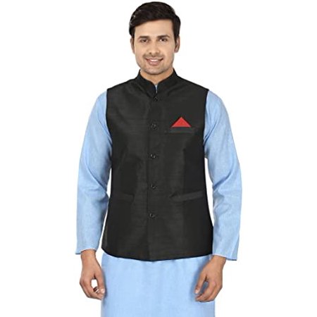 

Royal Kurta Mens Cotton Silk Kurta Dhoti Black