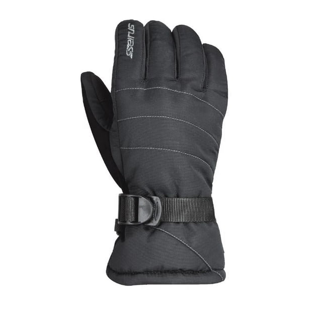 Guantes para clima frío Seirus L de tela negra para niños