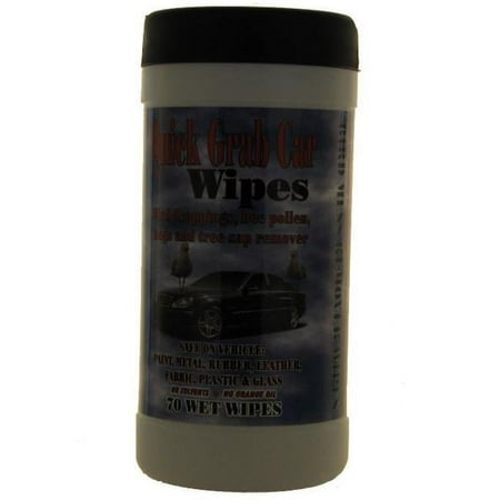Quick Grab Car Wipe LGD-QUICKGRAB-70 70 Wet Wipes Removes Bird, Bug & Sap From Cars.