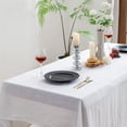 thumbnail image 3 of 100% Pure Linen Rectangle Tablecloths 60x120 Inches for Dining,Buffet Parties,Picnic,Events,Weddings and Restaurants,Decorative Halloween,Thanksgiving Machine Washable Tablecloths-White, 3 of 14