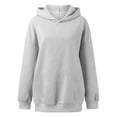 thumbnail image 4 of Fgnfyis Women's Oversized Hoodie Pullover Hooded Sweatshirts Comfy Casual Loose Winter Light Gray XXL, 4 of 5