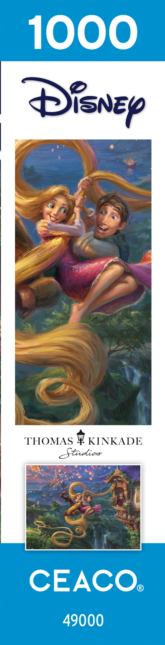 Puzzle en bois de 1000 pièces Ceaco Thomas Kinkade Tangled Up in Love pour adultes à partir de 14 ans