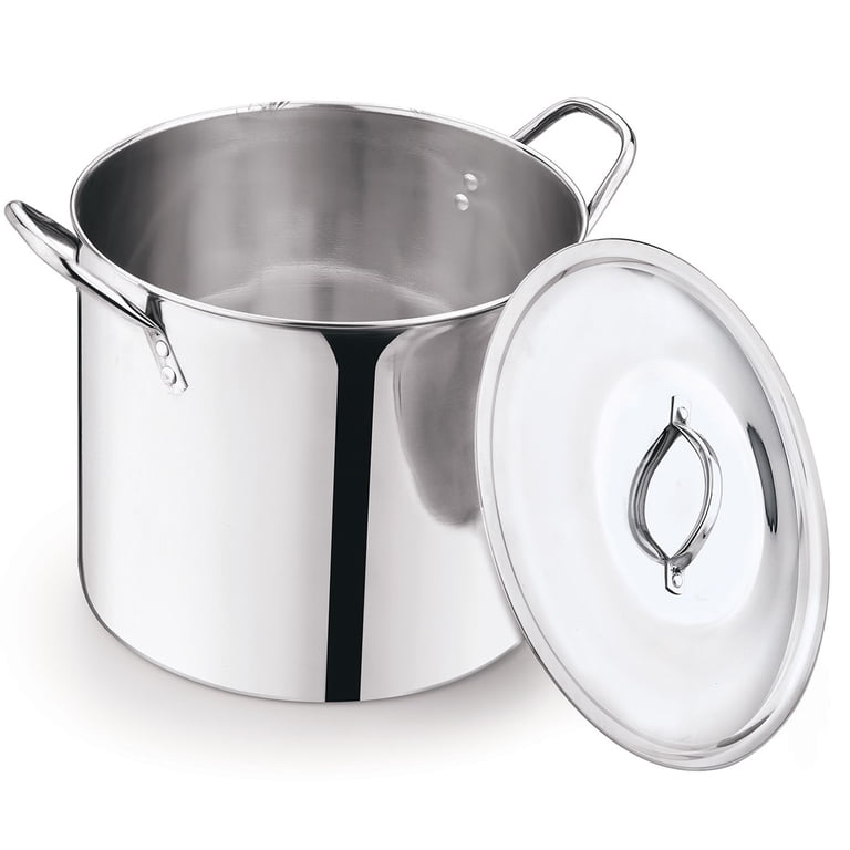 8-Quart Stainless Steel Stock Pot with Lid photo 3
