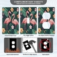 thumbnail image 3 of Yayeee Duplex Wall Plate 1-Gang 4.5"x2.7" Home Receptacle Light Switch Decorative Outlet Cover, Flamingo Leaves Pattern, 3 of 7