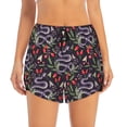 thumbnail image 2 of Picia Snakes And Snake Fruit Pattern Women's 2 in 1 Athletic Running Shorts High Waisted Workout Casual Gym Sweat Shorts with Comfy Liner Zipper Pockets-XX-Large, 2 of 9