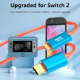 thumbnail image 2 of Switch 2 HDMI Cable Dock Base Station,4K 60 Hz 18 Gbps USB C 3.2 to HDMI 2.0 6.6 ft,100 W PD Play While Charging,Portable Travel TV Adapter Cord Compatible with Nintendo Switch 2/2017/OLED, 2 of 7