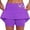 Purple, variant on XIYON Skirts For Women Ladies Mid Rise Culottes With Pockets Athleisure Two New Short Skirts